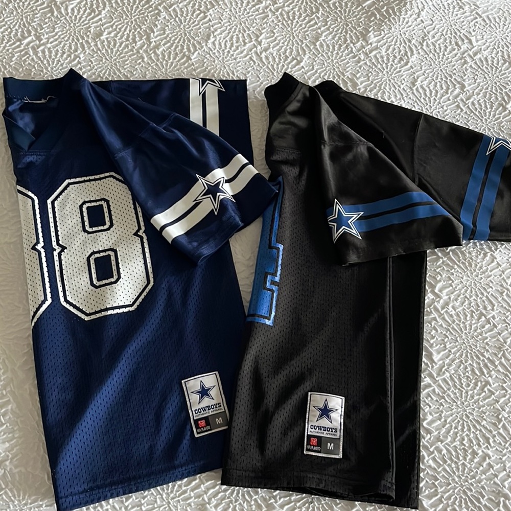 Two child medium Dallas Cowboys authentic apparel jerseys
